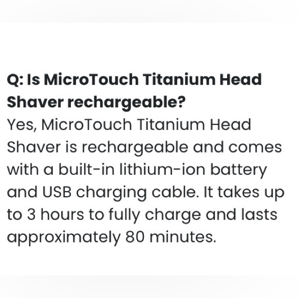 MICROTOUCH TITANIUM HEAD SHAVER - Picture 10 of 15